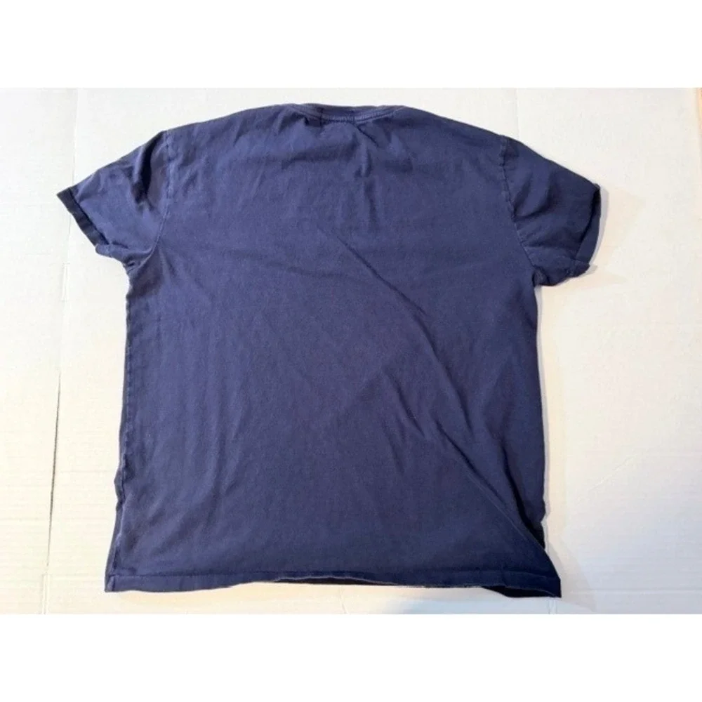 Polo Ralph Lauren Mens Navy Blue Graphic Logo Custom Slim Fit T-Shirt Large